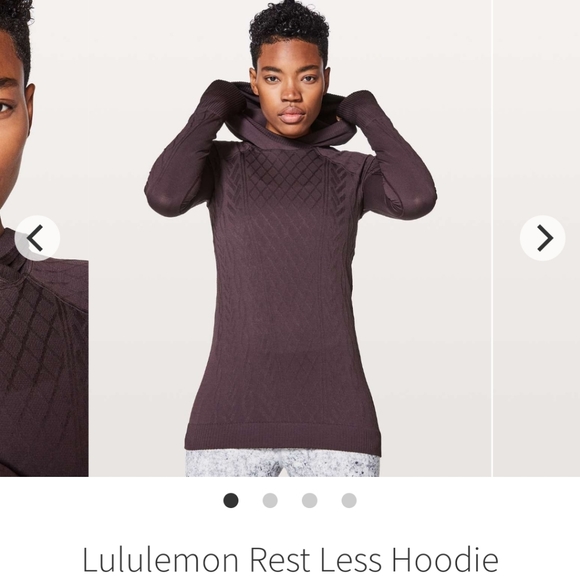 STUNNING LULULEMON REST LESS Hoodie black cable texture - Picture 4 of 12